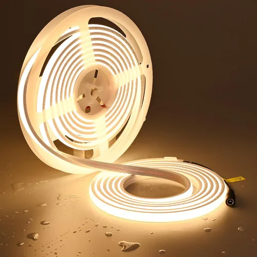 Miniatura 14 de TOPAI Tira de luces LED COB de 24 V, 3000 K, blanco cálido, 16.4 pies, ultra brillante, 400 lm/ft, sin puntos, CRI>92 480LED/M, alta densidad