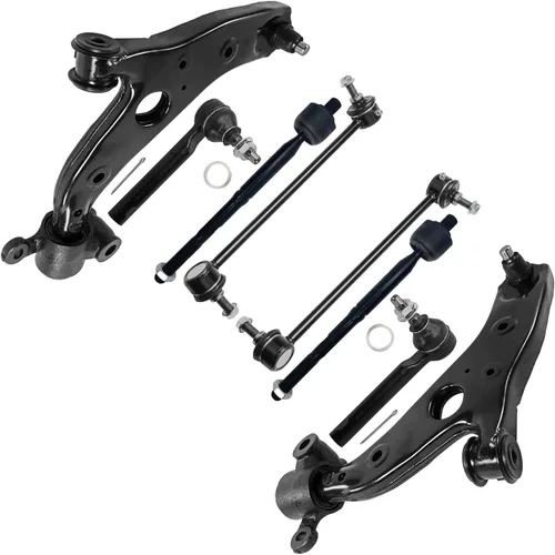 Miniatura 382 de Detroit Axle - Kit de brazos de control de extremo delantero de 8 piezas para Dodge Dakota 00-04, Durango 00-03, 4 brazos de control superior e