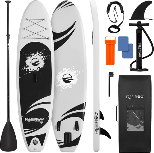 SereneLife Tabla de remo inflable de 10 pies 6 pulgadas con accesorios de SUP de primera calidad, diseño amplio y estable con almohadilla de