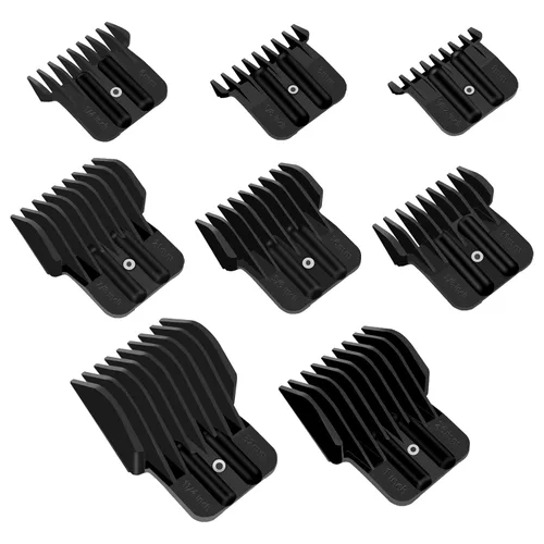 Miniatura 9 de Paquete de 4 protectores para cortapelos Andis T Outliner, protectores guía de 1/16", 1/8", 1/4", 3/8", juego de peines de acoplamiento a presión