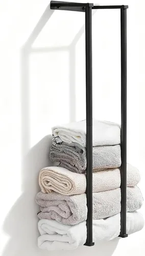 Miniatura 8 de Toalleros para baño, NEWRAIN Barra de toalla doble de baño de 30 pulgadas montada en la pared, toallero de cocina de acero inoxidable, varilla