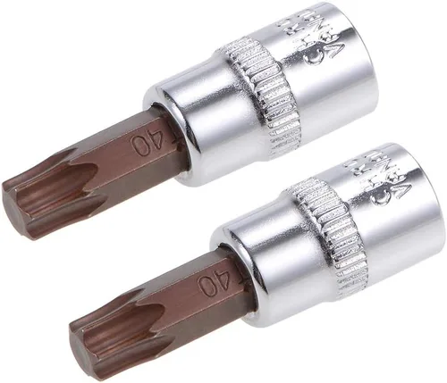 Miniatura 5 de uxcell 2 unidades de 1/4 de pulgada x T25 Torx zócalo, brocas de acero S2 CR-V sockets 1.496 in longitud uso con llave de trinquete, barra