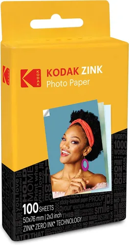 Miniatura 2 de Kodak - Papel fotográfico Zink prémium de 2 x 3 pulgadas (100 hojas) y cámara de impresión instantánea digital KODAK Printomatic
