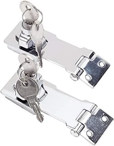 Miniatura 8 de MroMax Cerradura de cerrojo con llave de 3.07 x 1.38 pulgadas, perilla giratoria con llave, cerradura de cerrojo de bloqueo con llave para puertas