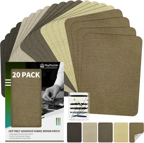 Miniatura 17 de KING MOUNTAIN Parche de lona para planchar, 3"×60", parche de reparación de tela de algodón 100% impermeable, utilizado para varios sofás, tiendas