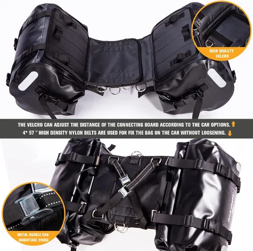 Miniatura 4 de WILD HEART Bolsa impermeable Alforjas de motocicleta 40L Bolsa de tanque Bolsas laterales de motor