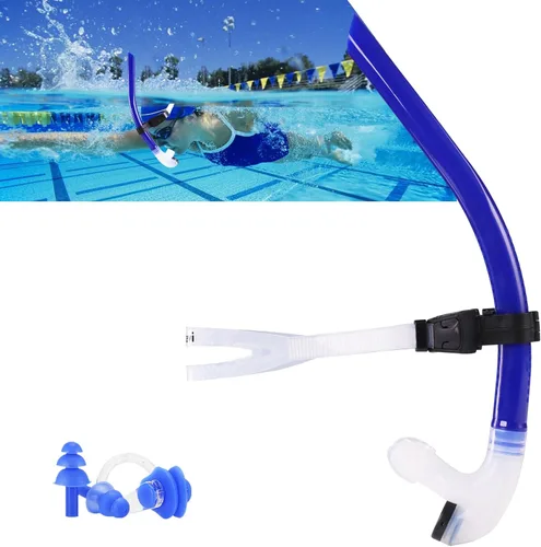 Miniatura 8 de Esnórquel de natación para natación en brazadas, sin ruido fuerte de gorgoteo, sin dolor en la frente, sin deslizamiento, esnórquel de entrenamiento