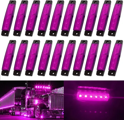 Miniatura 12 de KEING Paquete de 30 indicadores LED sellados de 3.8 pulgadas, impermeables, ámbar/rojo/blanco, 6 indicadores de marcador, lámparas de liquidación