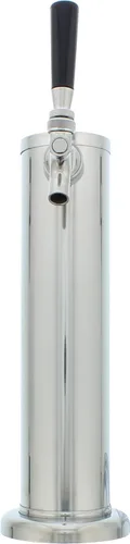 Zephyr Kit de grifo único Presrv™ - Incluye un grifo, torre de acero inoxidable, línea de cerveza, línea de gas, regulador, tanque de CO2 y