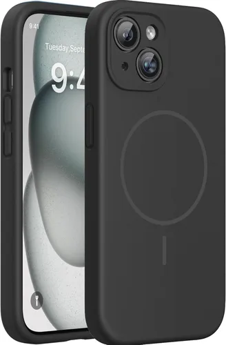 Miniatura 64 de Miracase Funda diseñada para iPhone 13, con protector de pantalla de vidrio templado, forro de microfibra suave antiarañazos, funda de goma