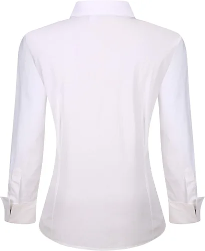 Miniatura 2 de Esabel.C Camisas de manga larga con botones para mujer, ajuste regular, blusa de trabajo elástica