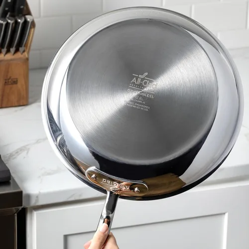 Miniatura 6 de All-Clad D3 - Cacerola de acero inoxidable de 3 capas con tapa, 3 cuartos, inducción, apta para horno y asador 600F, multiusos, compatible con todas