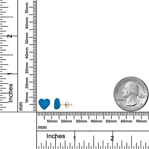 Miniatura 23 de AVORA Aretes de oro amarillo de 10 quilates de 0.315 in con cristales Swarovski