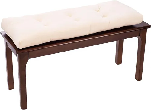 Miniatura 3 de Cojín de Banco, Cojines de Banco Acolchados Antideslizantes para Columpio, Almacenamiento de Zapatos, Asiento de Ventana (36x14 pulgadas, Beige) 1