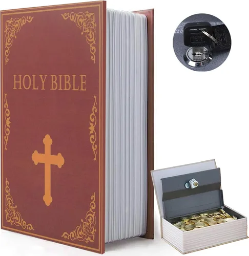 Caja Fuerte de Libro con Cerradura de Combinación, Caja Fuerte de Diversión Libro Falso Vintage Oculta para Decoración, Caja de Almacenamiento de