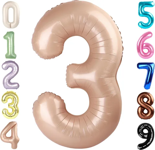 Miniatura 247 de Globos de números de 5 globos de 40 pulgadas, decoraciones de cumpleaños azules para niños y niñas, globos de números azul marino grandes