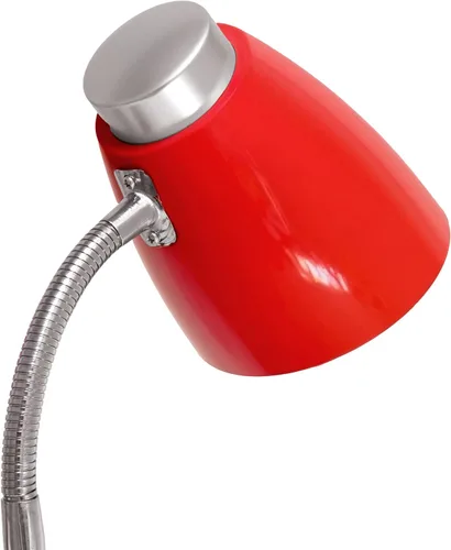 Miniatura 7 de Simple Designs LD1067-RED Lámpara de escritorio compartimentada con soporte para iPhone/iPad/Tablet, cuello de cisne plegable, para oficina, sala