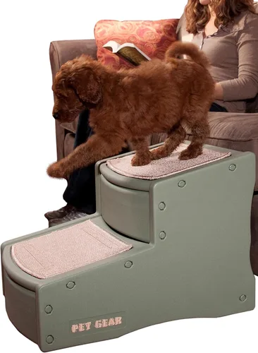 Miniatura 8 de Pet Gear Easy Step II - Escaleras para mascotas, grano de café, 2 escalones Para gatos/perros de hasta 150 libras, portátil, extraíble, lavable