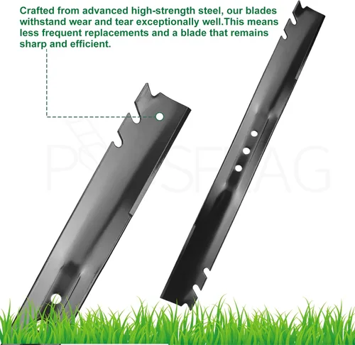 Miniatura 4 de Paquete de 2 cuchillas para cortacésped 108-9764-03 Toro de 22 pulgadas que sustituyen a la cuchilla Toro 131-4547-03, 131-4546-03,104-8697-03