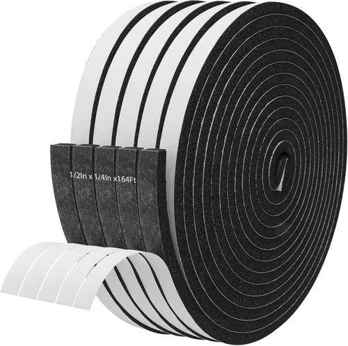 Miniatura 35 de Cinta aislante de espuma autoadhesiva Storystore, resistente a la intemperie de 1 x 1/8 x 16,5 pies para puertas y ventanas, sello de puerta a