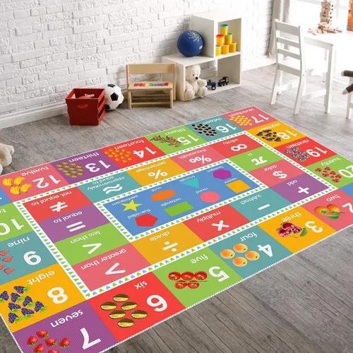Miniatura 35 de ABC - Alfombra educativa del alfabeto, alfombra de juego de 4 x 6 pies para niños, sala de juegos, tapete antideslizante para niños y niñas Alphabet