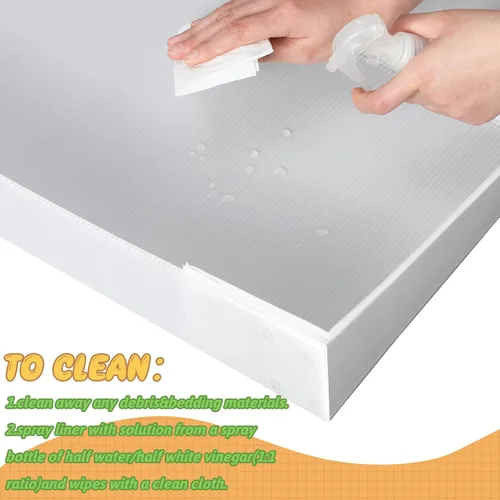 Miniatura 6 de Wenqik 2 Piezas Forro para Jaula de Cobayas Forro de Plástico Corrugado para Jaula Base Tamaño de Panel 2 x 4 Forro Inferior para Jaula de Cobayas
