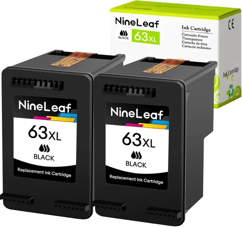 NineLeaf Cartuchos de tinta remanufacturados de nueva generación de alto rendimiento compatibles con HP 63XL 63 XL Envy 4512 4520 DeskJet 3632 2130