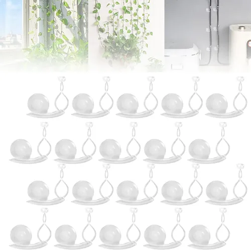 Miniatura 16 de Clips de pared para escalada de plantas, clips de soporte para plantas 2025, clips de jardín reutilizables, clips de soporte para plantas