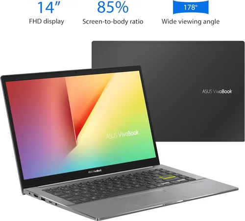 Miniatura 3 de ASUS F ASUS VivoBook S14 S433 - Portátil delgado y ligero, pantalla FHD de 14 pulgadas, CPU Intel Core i5-1135G7, 8 GB DDR4 RAM, 512 GB PCIe SSD