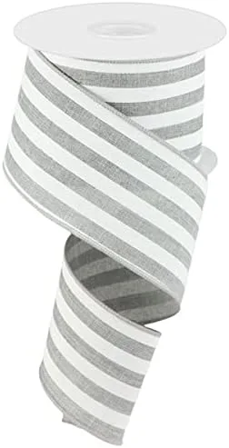 Miniatura 14 de Cinta de borde con alambre de rayas verticales, 10 yardas (negro, blanco, 1.5 pulgadas)