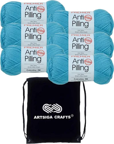 Miniatura 21 de Premier Yarns Anti-Pilling Everyday DK Solids Mist 1107-24 (6 madejas, el mismo lote de tinte) DK Light Worsted #3 Hilo acrílico antibolitas