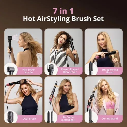 Miniatura 2 de Air Styler, secador de pelo de secado rápido y herramienta de peinado para rizar, moldeador de aire caliente sin daños por calor, envoltura de aire