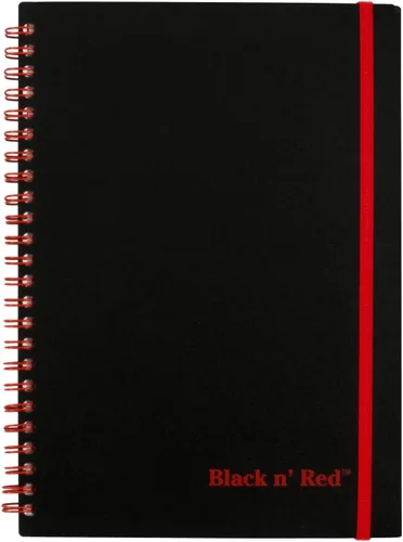 Miniatura 10 de Black n' Red cuaderno, diario de negocios, 11-3/4" x 8-1/4", 70 hojas, rayado, papel Optik, aplicación Scribzee, cubierta de polímero flexible
