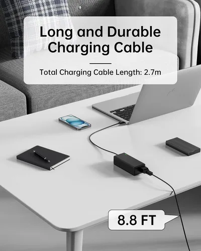 Miniatura 3 de WUKUR Cargador de 65 W para NOCO UltraSafe Jump Starter compatible con NOCO Boost X GBX45 GBX55 GBX75 GBX155 y Boost Air AX65 UltraSafe Cable Negro