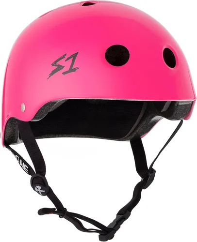Casco S1 Lifer para patinaje en monopatín, BMX y patinaje sobre ruedas Brillo rosa intenso