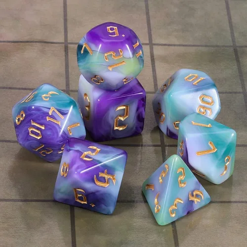 Miniatura 2 de CiaraQ DND Juego de Dados Poliédricos con Bolsa de Dados para Dungeons and Dragons RPG MTG Juegos de Mesa de Rol