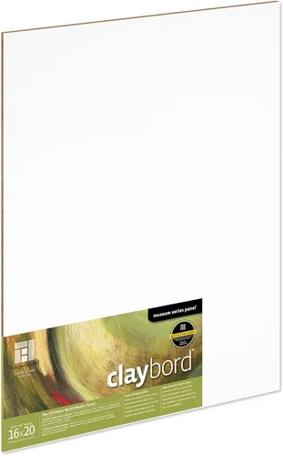 Miniatura 64 de Ampersand Art Supply Panel de pintura de madera: Serie Museo Claybord, 10 "x 10", 2" Perfil con acunado Perfil con cuna de 2