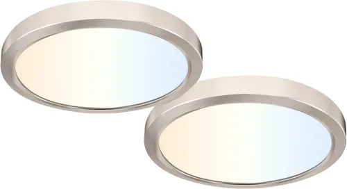 Miniatura 9 de hykolity Paquete de 2 Luces de Panel Plano Redondo LED de 9 Pulgadas con CCT Seleccionable, 18W 1800LM 3000K/4000K/5000K, Lámpara de Techo