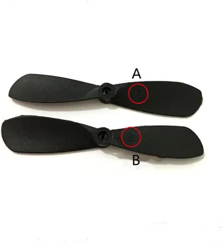 Miniatura 2 de skrnrhrery Mini hélice, adecuado para aeronaves RC especiales de nailon, eje central, 0.031 in, longitud de la hoja 46/42/37/mm, hélices AB
