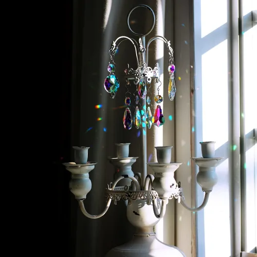 Miniatura 2 de Prisma de cristal colgante para ventanas, decoración de candelabro, arco iris, 12