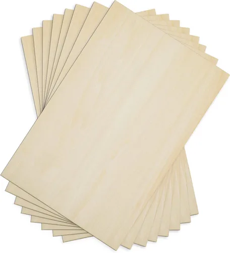 Madera sin terminar, paquete de 8 hojas de tilo para manualidades, tablero de madera para casa, avión, barco, artes y manualidades, proyectos