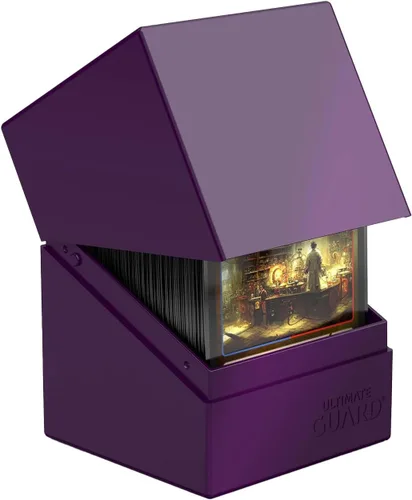Miniatura 2 de Ultimate Guard Boulder Solid 100+, Estuche para Mazo para 100 Cartas TCG con Doble Funda, Morado, Almacenamiento Seguro y Duradero