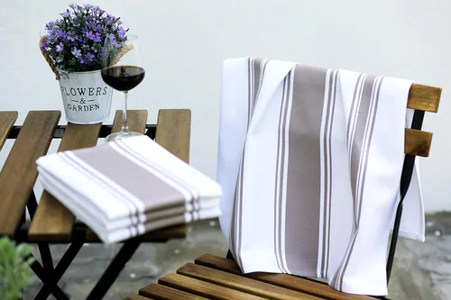 Miniatura 6 de AMOUR INFINI Toallas de cocina 100% algodón, paquete de 4, altamente absorbentes, de secado rápido, toallas de cocina a rayas de primera calidad