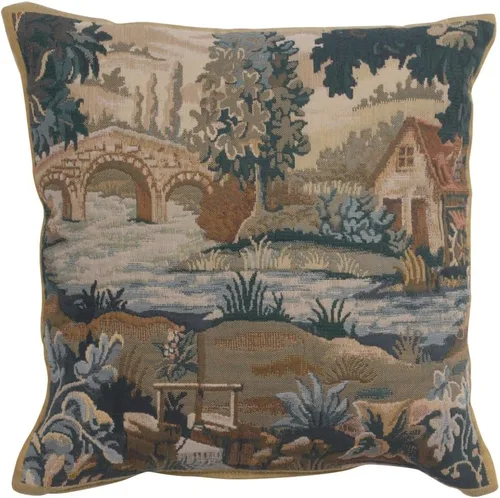 Miniatura 7 de C Charlotte Home Furnishings Inc Paysage Flamand Bateau - Funda de almohada cuadrada de 17 x 17 pulgadas, funda de cojín decorativa bohemia