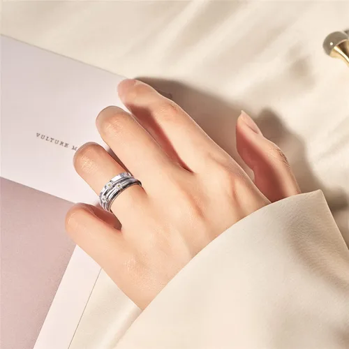 Miniatura 17 de Anillo giratorio para aliviar la ansiedad con margaritas You Are My Sunshine Flower Fidget Ring de plata esterlina TDAH para aliviar el estrés