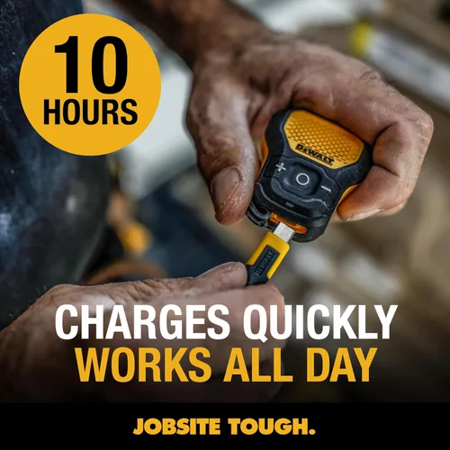 Miniatura 6 de DEWALT Altavoz portátil y auriculares de oído abierto de alta resistencia, juego de trabajo inalámbrico, resistente al agua, batería larga, llamadas