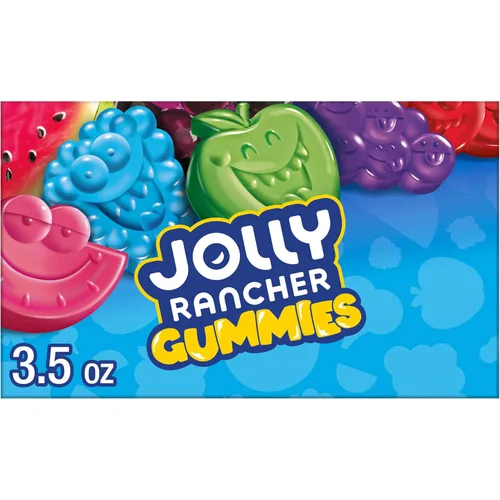JOLLY RANCHER Gummies - Caja de dulces con sabor a fruta original, 3.5 onzas