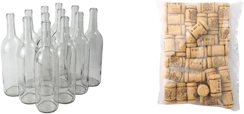 Miniatura 10 de FastRack Botellas de vino con 100 corchos de vino prémium