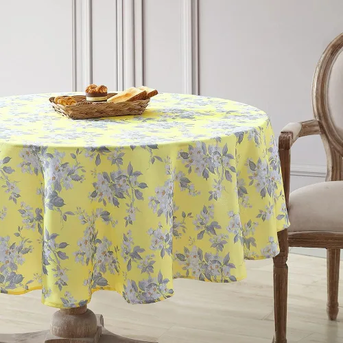 Miniatura 2 de Laura Ashley Mantel decorativo, resistente a las arrugas y a las manchas, repelente al agua a prueba de derrames, tela de poliéster lavable de fácil
