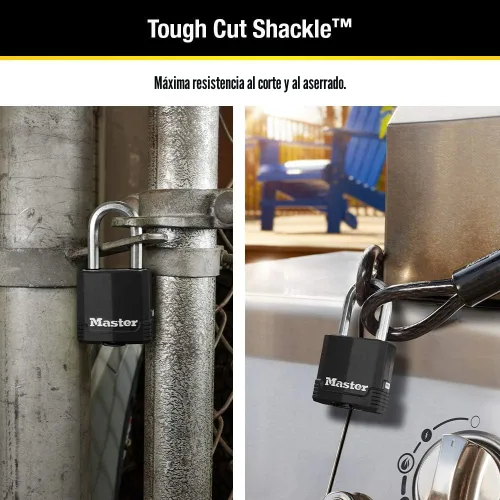 Miniatura 3 de Master Lock Magnum - Candado resistente para exterior de alta resistencia con llave, cuerpo resistente a la intemperie y grillete resistente a